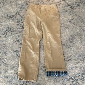 LL BEANKhaki Straight-Leg Pants Flannel Lined